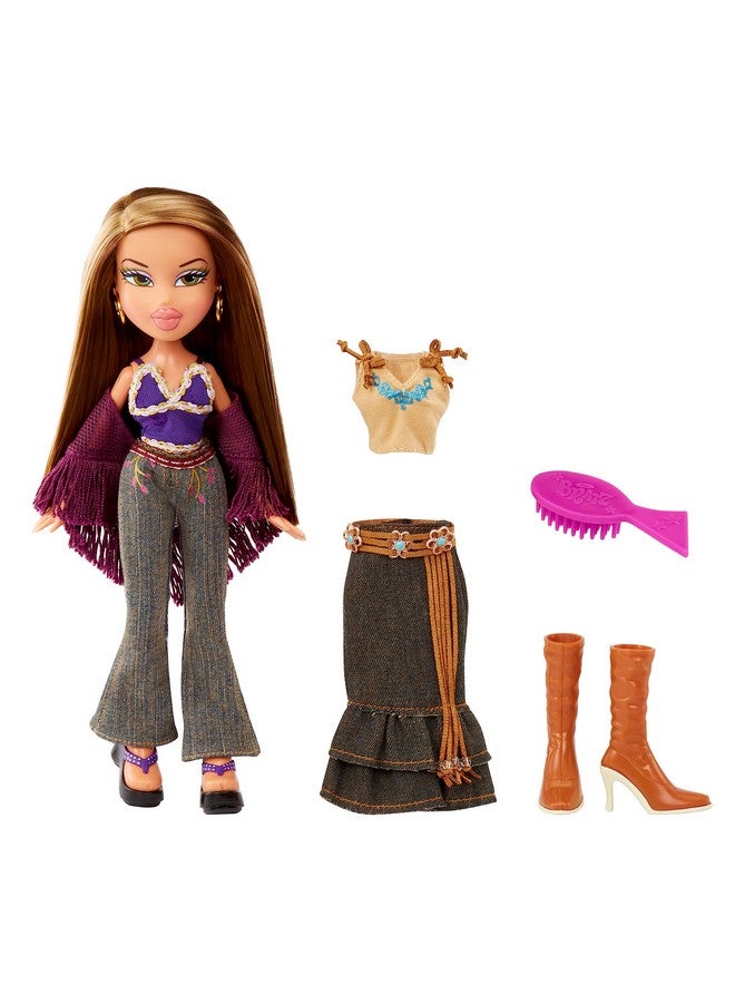 BRATZ دمية أزياء أصلية من سلسلة فيانا 3 مع 2 ملابس وملصق، لهواة الجمع من سن 6 إلى 7 سنوات و8 إلى 9 سنوات و10 سنوات فما فوق - Image 3