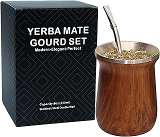 LA FEE LA FEE Yerba Mate Natural Gourd/Egg Cup Set Brown (Original Traditional Mate Cup - 12 Ounces), Includes Yerba Mate  - Image 1