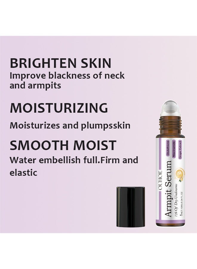 OUHOE Armpit Serum ,72h Of Dry Underarms , with Glutathione Niacinamide ,Brightening Booster Cream, Dark Spot Cream,Underarm Cream Body Private Parts Knees Elbows Inner Thigh 10ml  - Image 4
