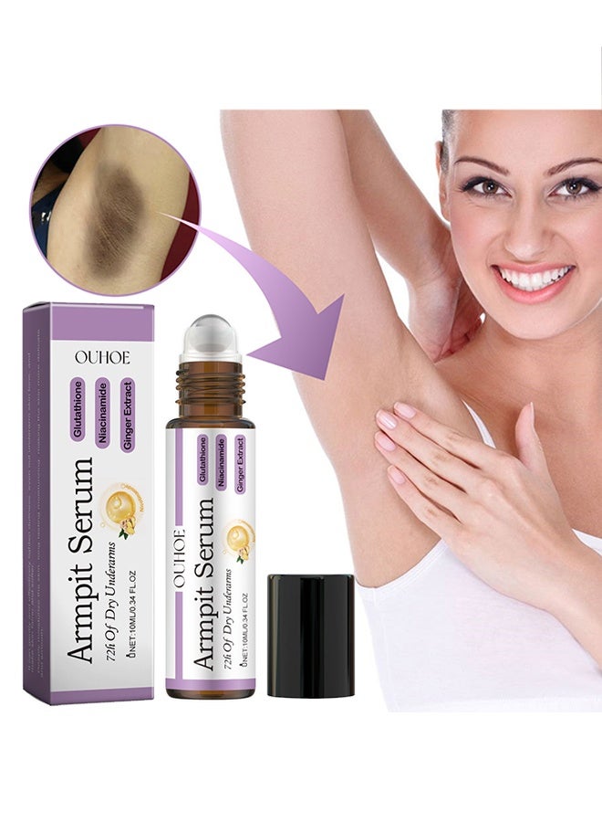 OUHOE Armpit Serum ,72h Of Dry Underarms , with Glutathione Niacinamide ,Brightening Booster Cream, Dark Spot Cream,Underarm Cream Body Private Parts Knees Elbows Inner Thigh 10ml  - Image 1