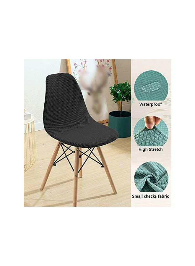 Green Tiger أغطية كراسي الطعام القابلة للتمدد، مجموعة من 2/4/6 قطع أغطية كراسي قابلة للإزالة والغسل، أغطية كراسي جانبية بدون ذراعين للكitchen، dining، bedroom، وغرفة المعيشة (أسود، 4 قطع) - Image 4