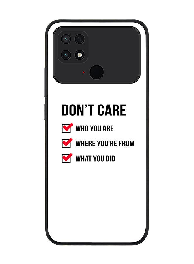 Stylizedd Rugged Black edge case for Xiaomi Poco C40 Slim fit Soft Case Flexible Rubber Edges Anti Drop TPU Gel Thin Cover - Don't Care - Image 1