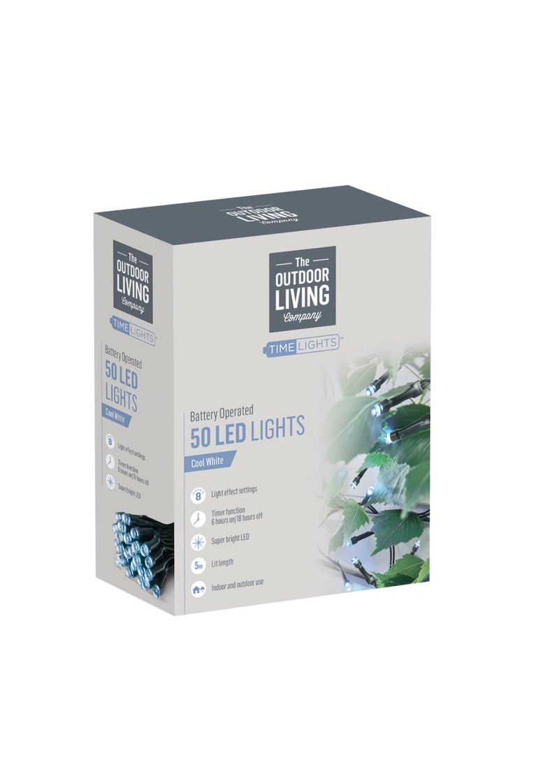 The Outdoor Living Company Time LED Lights 500 cm, Cool White - Image 1
