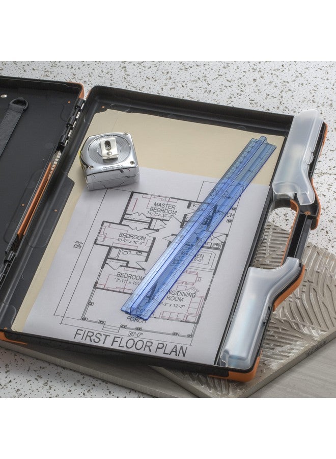 أوفيس ميت صندوق تخزين للأوراق والمستندات من Officemate، مقاس خطاب/قانوني، أسود وبرتقالي (83326) - Image 5