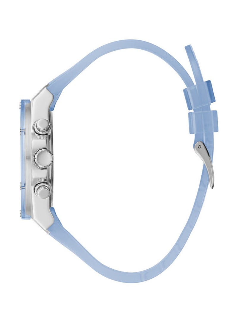 GUESS Women's Athena Multi-Function Blue Polyurethane Band Watch GW0409L1 39mm - Image 3