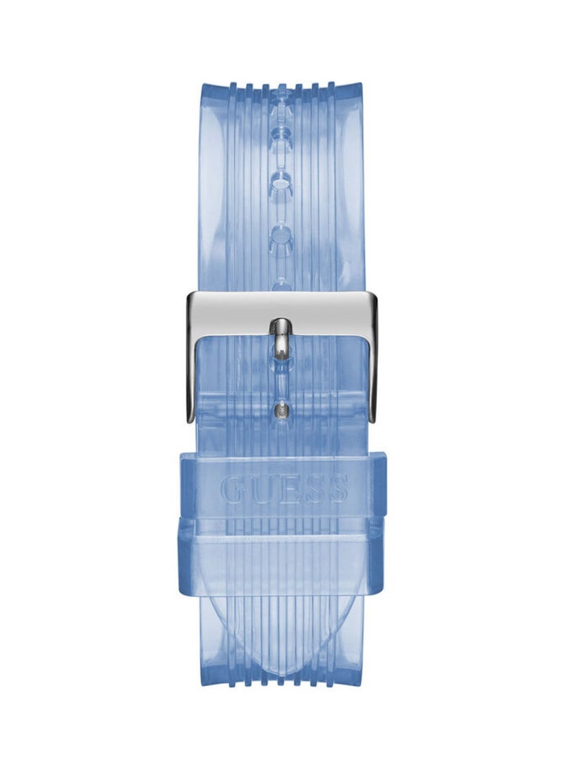 GUESS Women's Athena Multi-Function Blue Polyurethane Band Watch GW0409L1 39mm - Image 4