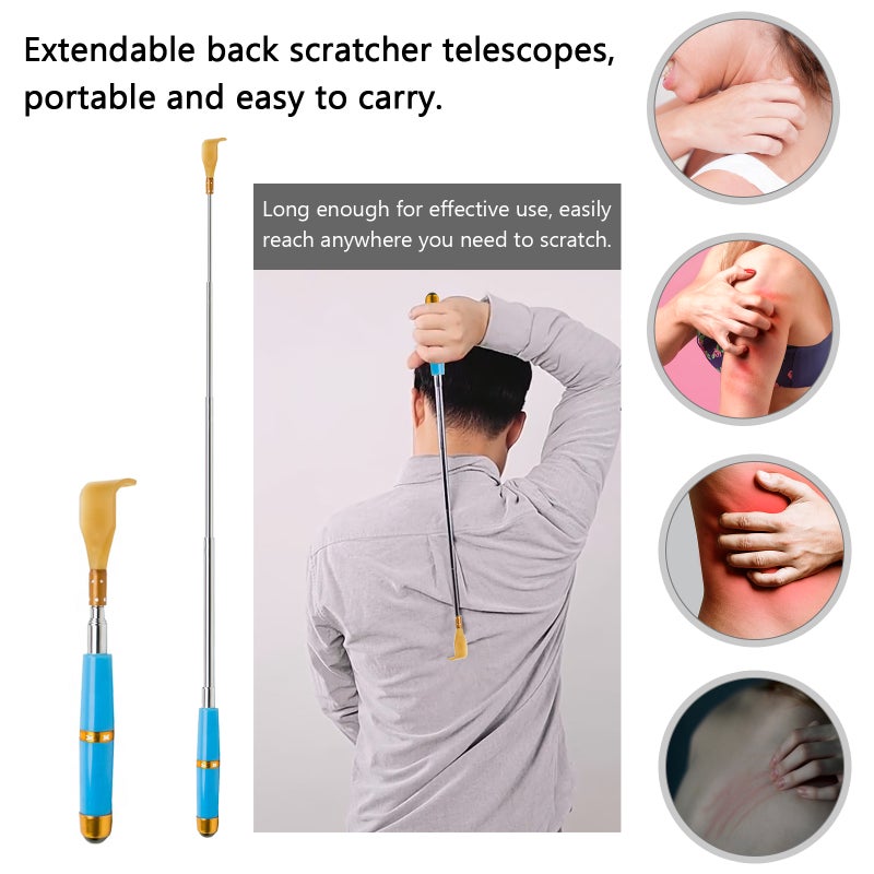 Portable Extendable Telescopic Bear Claws Metal Back Scratchers/Hand Massager/Backslap Massager Metal Extendable 5 Section - Image 4