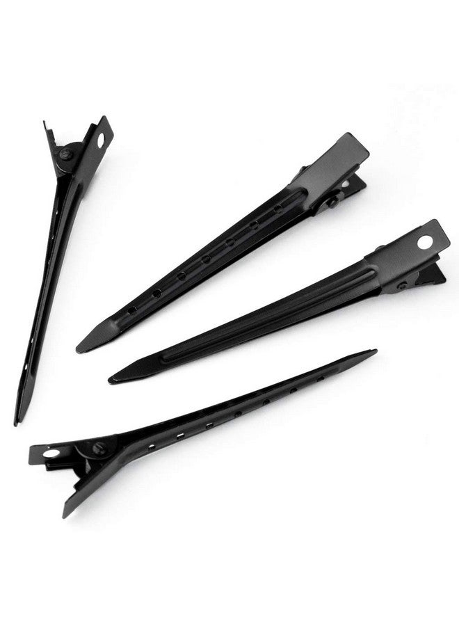 بانتوي 24 عبوة من مشابك منقار البط، مشابك شعر بانتوي المعدنية المقاومة للصدأ على شكل تمساح بطول 2.75 بوصة مع فتحات لتصفيف الشعر وتلوينه، لون أسود - Image 5