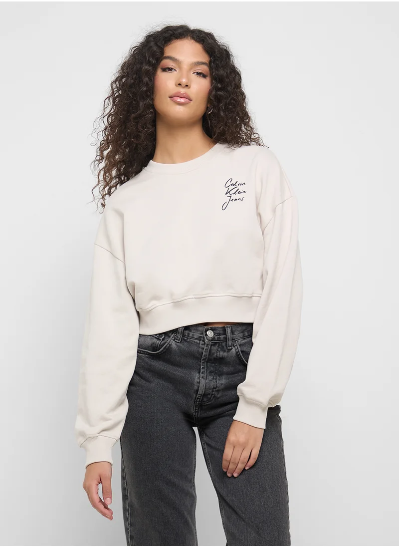 كالفن كلاين جينز Logo Crew Neck Sweatshirt