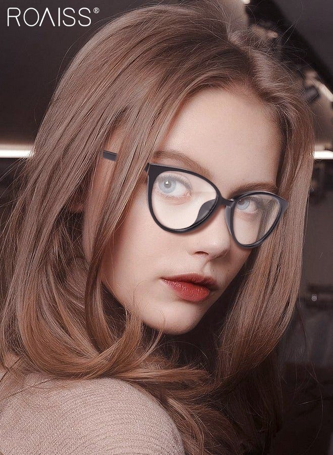 roaiss 3PCS Blue Light Blocking Sunglasses Anti UV and Glare Blue Light Filter Computer Glasses Cat Eye Color Changing Eyewear for Men Women - Image 2