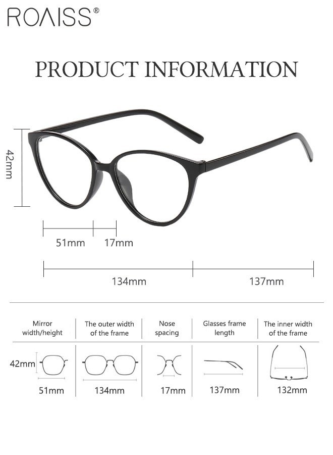 roaiss 3PCS Blue Light Blocking Sunglasses Anti UV and Glare Blue Light Filter Computer Glasses Cat Eye Color Changing Eyewear for Men Women - Image 3