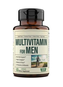 Multivitamin Multivitamin for Men - Daily Men's Multivitamins Supplement with Vitamin A, Vitamin C, Vitamin D, Vitamins E & B12, Zinc, Calcium, Magnesium & More for Energy and Immune Health Support. 30 Day Supply  - Image 1