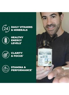 Multivitamin Multivitamin for Men - Daily Men's Multivitamins Supplement with Vitamin A, Vitamin C, Vitamin D, Vitamins E & B12, Zinc, Calcium, Magnesium & More for Energy and Immune Health Support. 30 Day Supply  - Image 2
