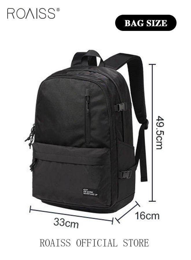 roaiss Unisex Functional Backpack with Large Capacity Storage Scientific Storage Simple Style Short Distance Travel Bag Student Backpack Laptop Bag - Image 5