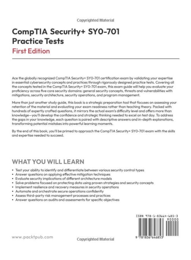 CompTIA Security+ SY0-701 Practice Tests: Hundreds of challenging mock exam questions aligned with the latest SY0-701 exam objectives - Image 2