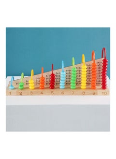 NIBEMINENT Wooden Children's Ten-Speed Calculation Stand Toy 29.9 X 7.9 13.1cm  - Image 1