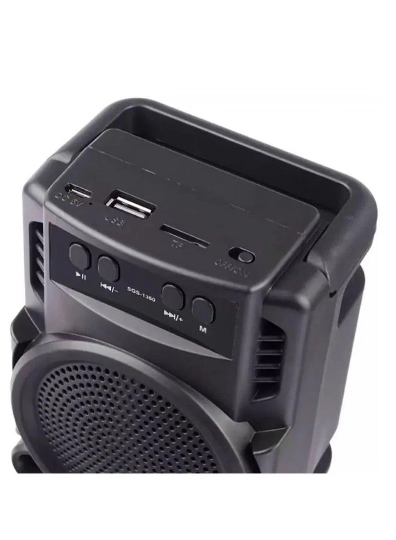 3 Inch Portable Rechargeable Mini Speaker with FM Radio and USB Port - Image 2
