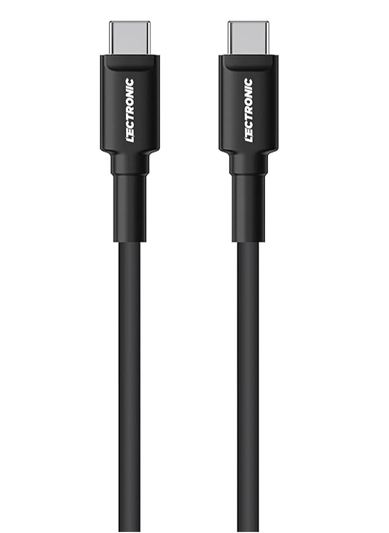 LeCtronic - Usb C C Cable Pd 60W For Sync And Charging Tpe Type 1M Black Usb2.0 - Image 1