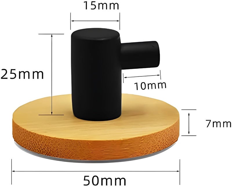 Boniry 4 PCS Wooden Wall Hanging Hook, Wall Heavy Duty Home Decor Items, Best Use for Bathroom Essential and Kitchen Accessories Items, Bath Towel Hook - Image 2