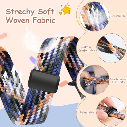 pupvus Braided Magnetic Bands Compatible with Kids Apple Watch Band, Adjustable for Small Wrist | Compatible with Series 1-10/SE/Ultra | 38/40/41/42/44/45mm/46mm/49mmSoft & Durable Replacement Strap - Image 3