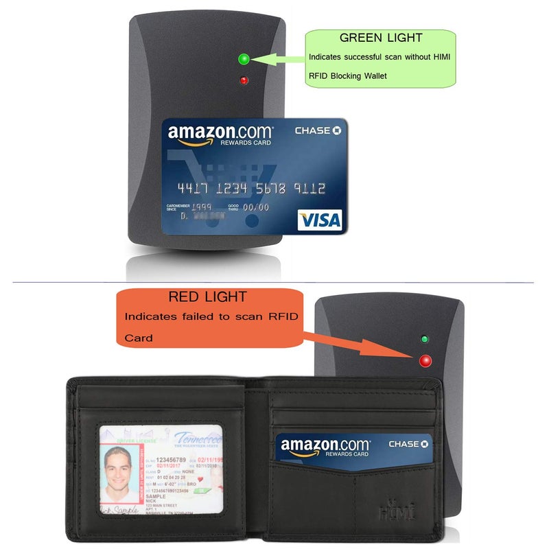 HIMI Wallet for Men-Genuine Leather RFID Blocking Bifold Stylish Wallet With 2 ID Window (Vintage Black) - Image 5