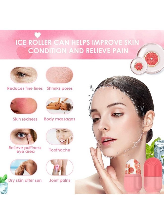 ZUNBELLA Ice Roller for Face and Eye, Silicone Ice Mold for Face, Facial Ice Roller Skin Care Tool for Eye Puffiness Relief & Remove Fine Lines & Reduce Acne Beauty Gift for Women (PINK) - Image 4