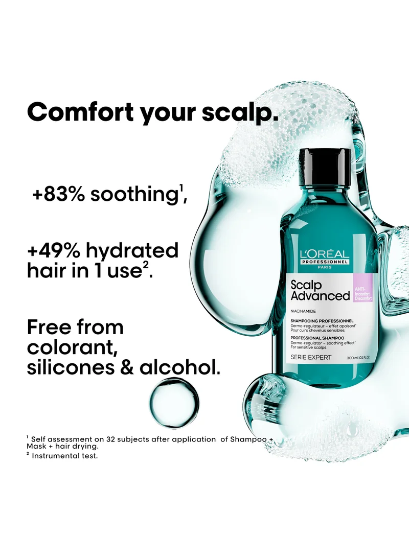 L'Oréal Professionnel Scalp Advanced: Anti-discomfort Glacial Utopia Duo Set, Shampoo 300ml & Treatment 200ml, 20% Savings