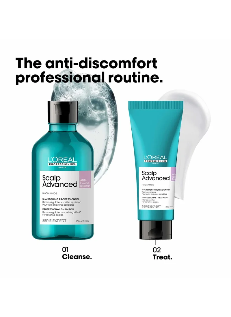 L'Oréal Professionnel Scalp Advanced: Anti-discomfort Glacial Utopia Duo Set, Shampoo 300ml & Treatment 200ml, 20% Savings