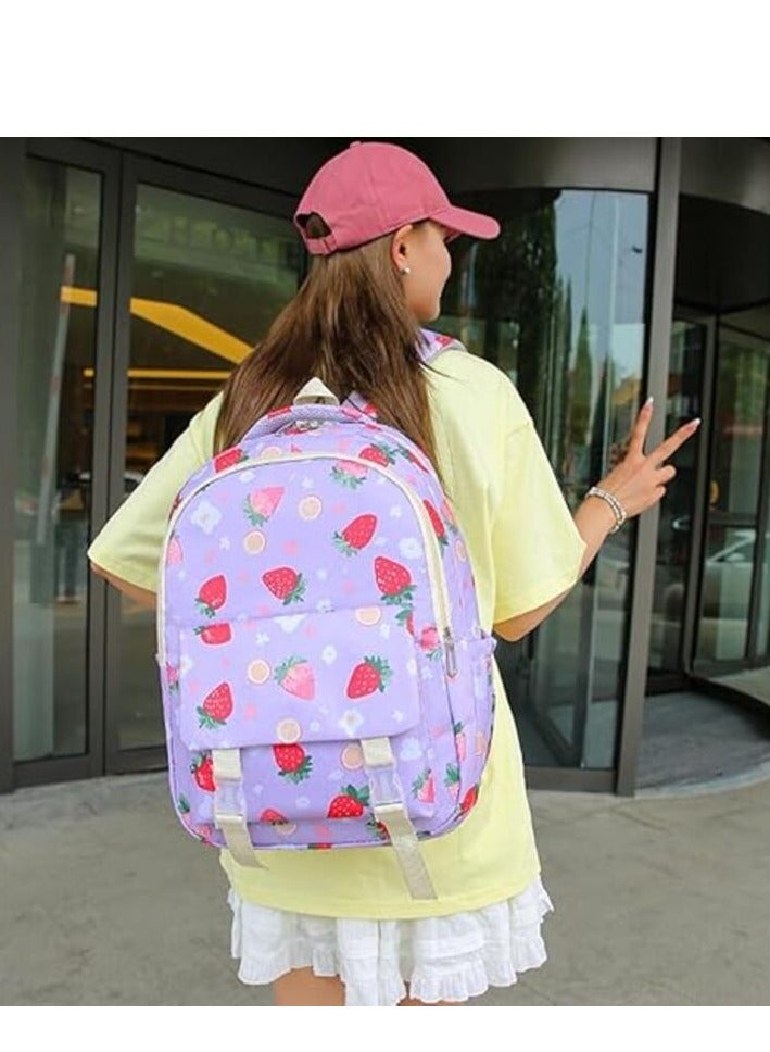Cute and practical 3-piece wood school backpack set, shoulder bag and pencil case for kids and girls - Image 4