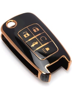 Rubik Rubik 5 Buttons Soft TPU Key Fob Cover for GMC Chevrolet Camaro Cruze Equinox Malibu Sonic Terrain, Premium Remote Control Protection Shell Case - Black  - Image 5