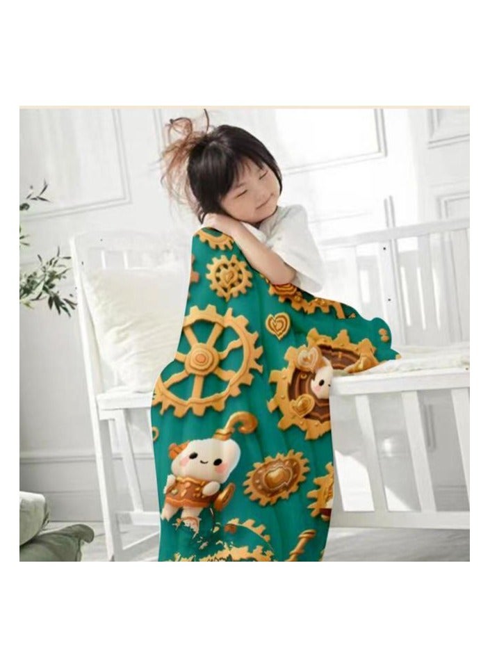 general Children's or student cartoon flannel thin blanket (warm and comfortable, suitable for sleep, games) 100cm*150cm - Image 3
