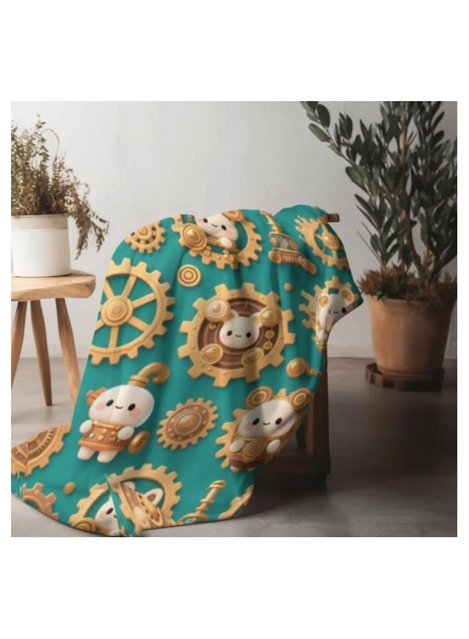 general Children's or student cartoon flannel thin blanket (warm and comfortable, suitable for sleep, games) 100cm*150cm - Image 5