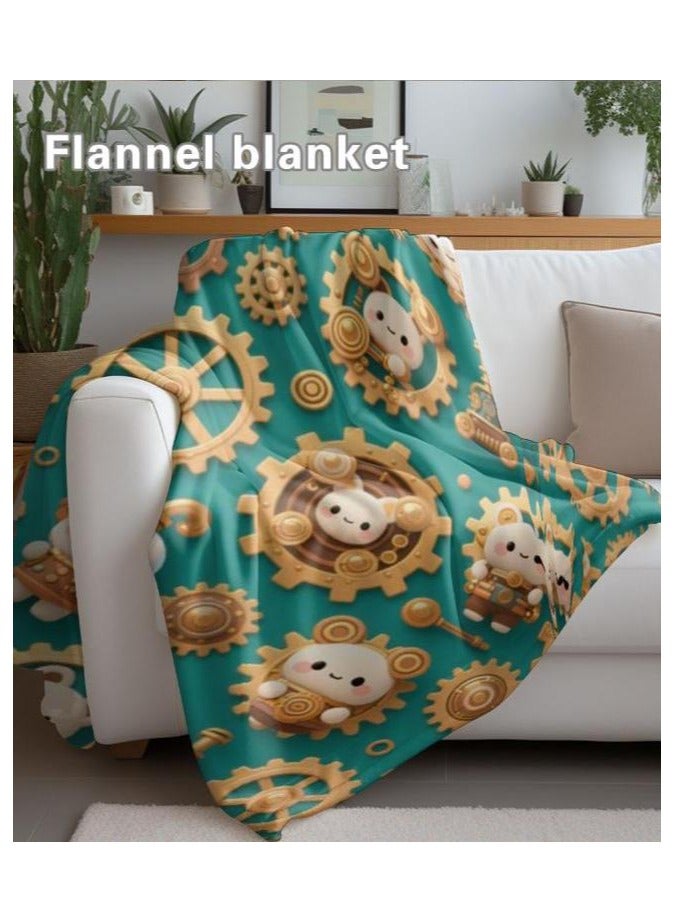 general Children's or student cartoon flannel thin blanket (warm and comfortable, suitable for sleep, games) 100cm*150cm - Image 1