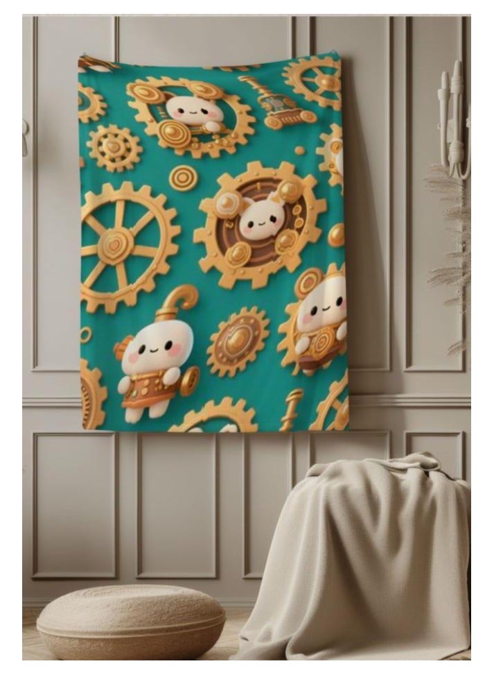 general Children's or student cartoon flannel thin blanket (warm and comfortable, suitable for sleep, games) 100cm*150cm - Image 4