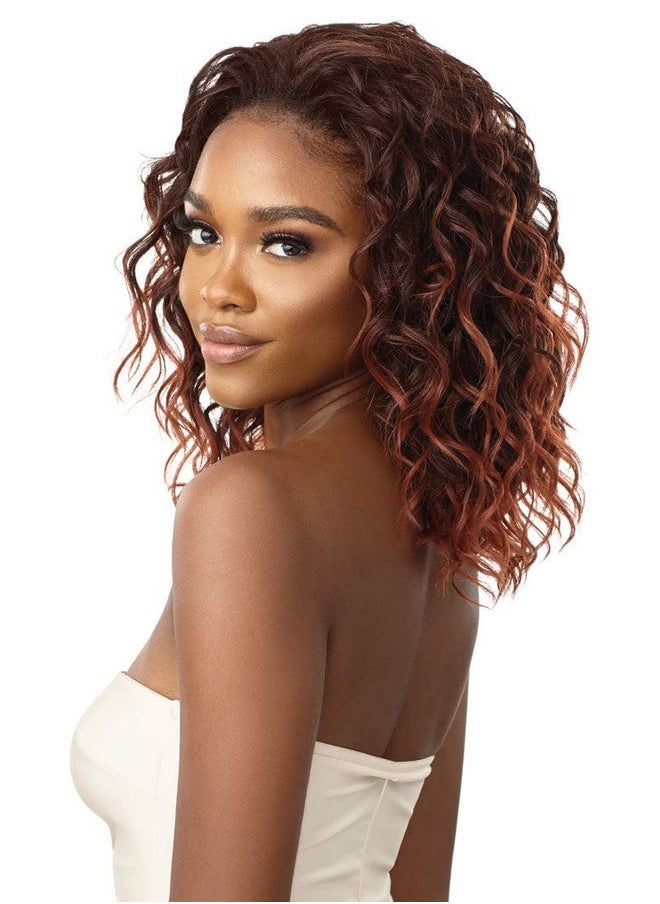 Outre - Synthetic Quick Weave Wet & Wavy Half Wig Loose Curl 18” (1B Off Black) - Image 1