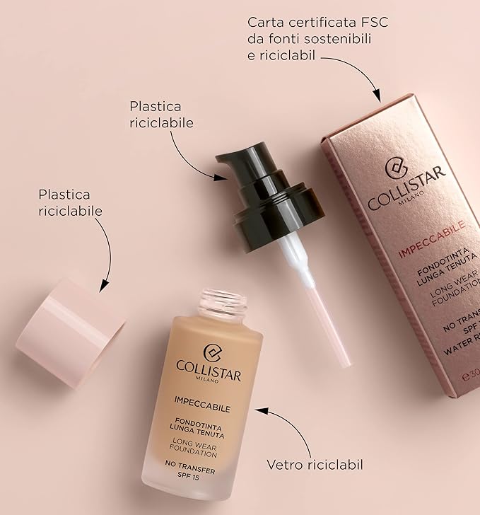 COLLISTAR Collistar Unavoidable Foundation Long Lasting No Transfer SPF 15 Instant Moisture and Up to 120 Hours Natural Matte Finish Second Skin Look Modules Coverage 30ml - Image 5