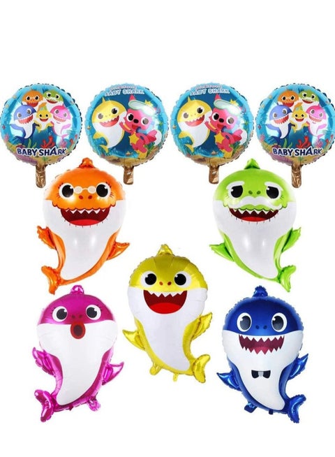 Shark Baby Balloon Party Supplies Helium baby shark party for Sea World Kid Themed Birthday Decorations Shower Costumes 9Pcs