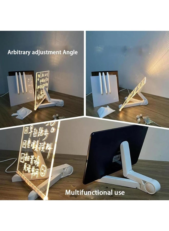 OSHIMA LED Drawing Board, Creative Magical Board with 7 Pcs Colored pen, Home Application and Painting for Doodle Glow, Acrylic Dry Erase Board with Light, 30 * 20 CM - Image 4