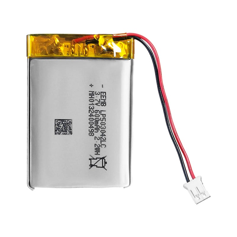 Eemb 3.7V Lipo Battery 600Mah 503042 Lithium Polymer Ion Battery Rechargeable Lithium Ion Polymer Battery With Jst Connector Make Sure Device Polarity Matches With Battery Before Purchase!!! - Image 1