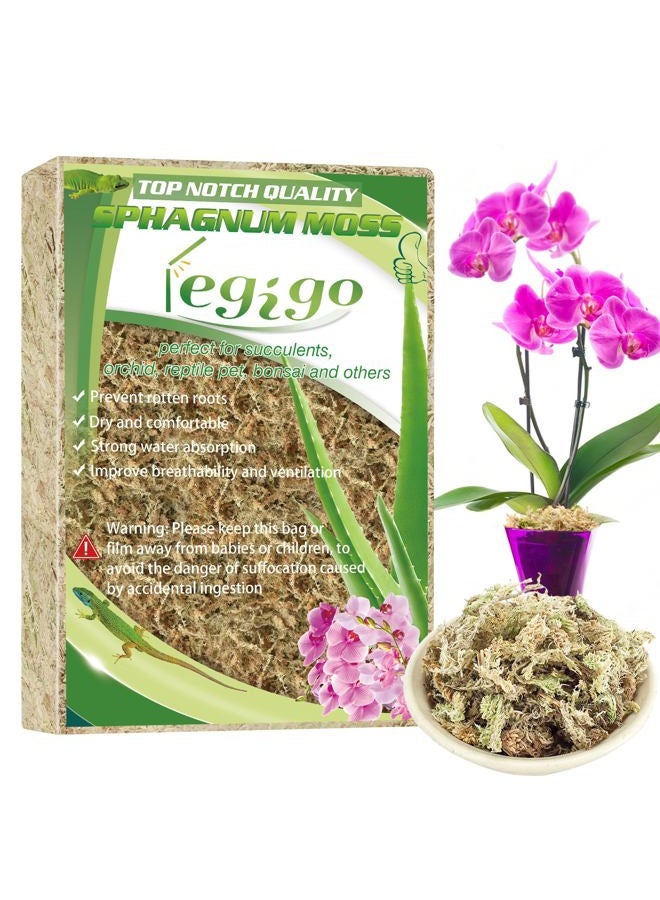 Legigo 3.5Oz Premium Sphagnum Moss Potting Mix- 4 Qt Natural Succulent Carnivorous Plants Dried, Plant Growing Medium For Orchid Sarracenia Gardening Reptiles - Image 1