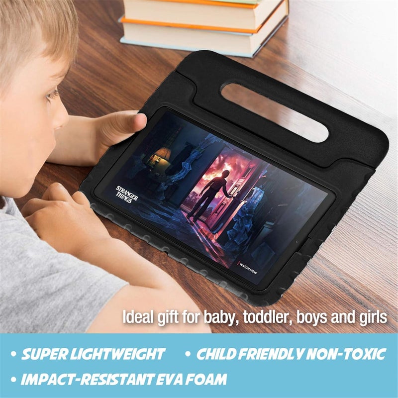 Procases Kids Case For Samsung Galaxy Tab A7 10.4" 2022 2020 Sm-T503/T500/T505/T507 , Shock Proof Convertible Handle Stand Cover Light Weight Kids Friendly Super Protective Case -Black - Image 3