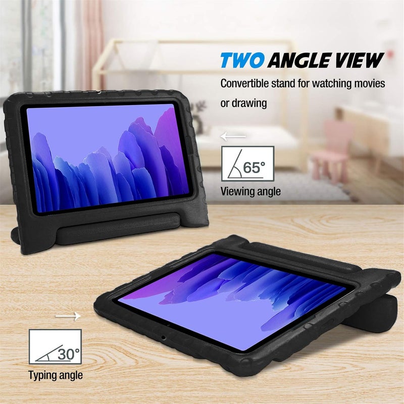 Procases Kids Case For Samsung Galaxy Tab A7 10.4" 2022 2020 Sm-T503/T500/T505/T507 , Shock Proof Convertible Handle Stand Cover Light Weight Kids Friendly Super Protective Case -Black - Image 5