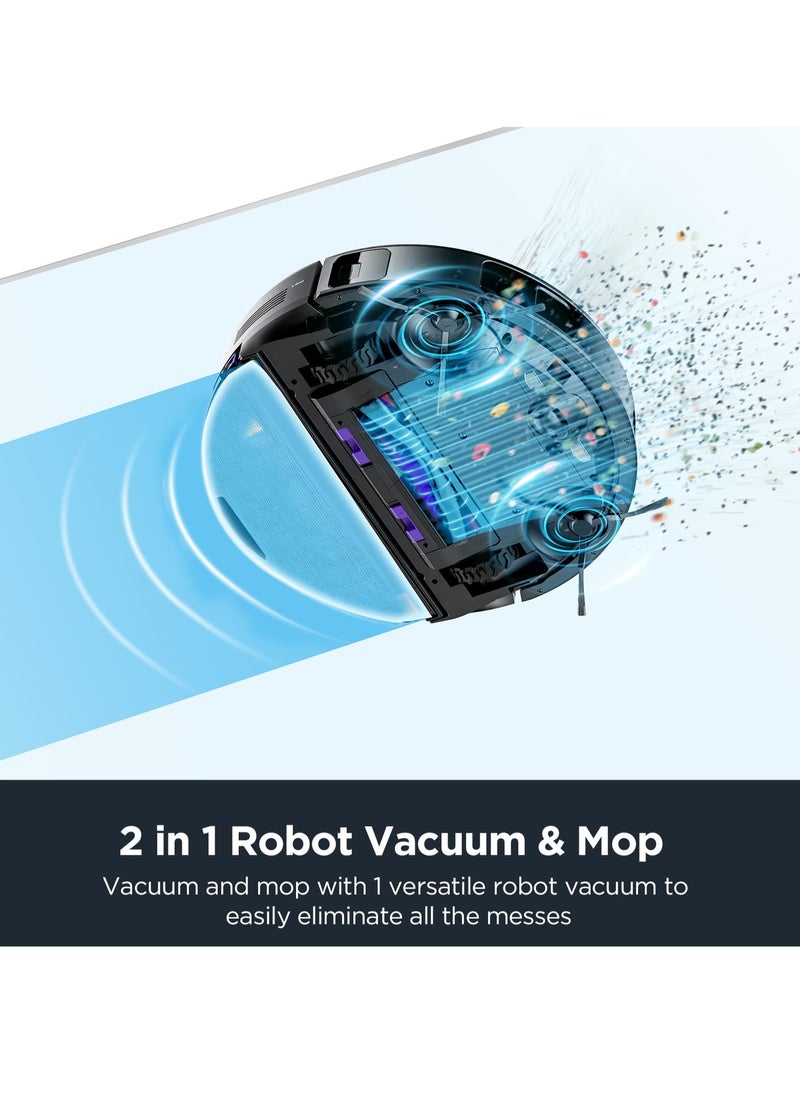 EUREKA Robot Vacuum Cleaner with Eco-Friendly Station, Bagless Automatic Dust-Draining, 4000 Pa, 180 Minute Runtime, LiDAR Navigation, Obstacle Avoidance, for Pet Hair  - Image 4