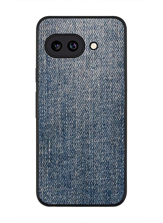 غطاء لجهاز Google Pixel 9a، حماية كاميرا نحيفة، غطاء هاتف مضاد للصدمات - طباعة دنيم داكنة