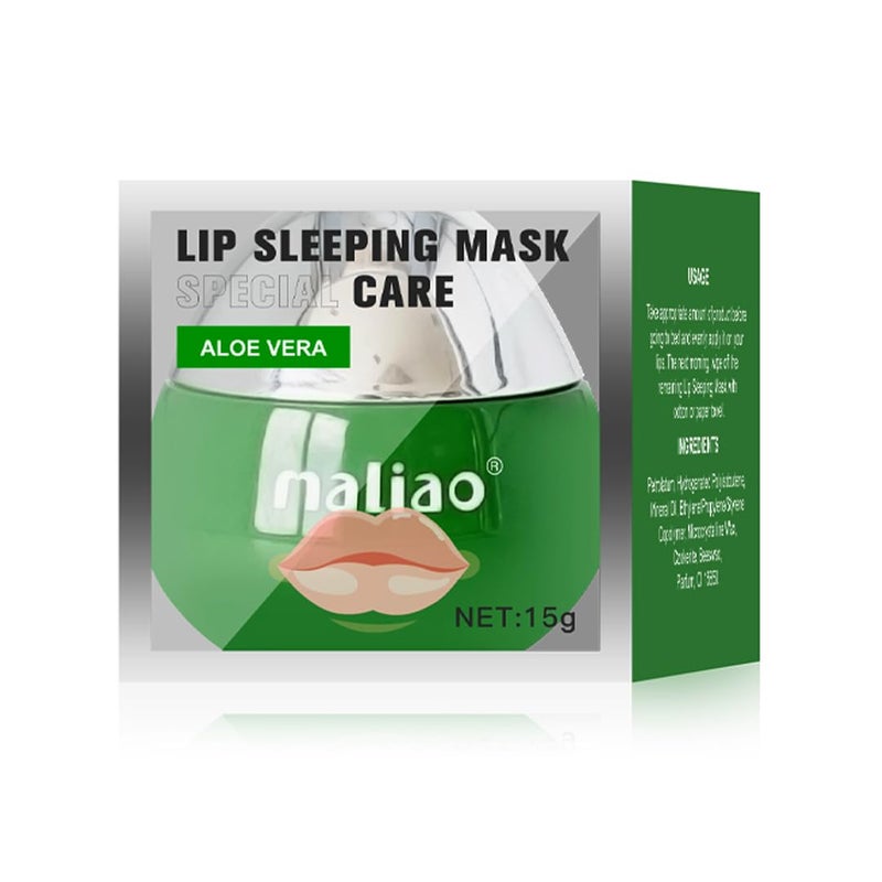 maliao Maliao Special Care Lip Sleeping Mask Overnight Lip Repair Hydrating Nourishing Formula Softens Smooths Dry Lips Aloe Vera 15g - Image 3
