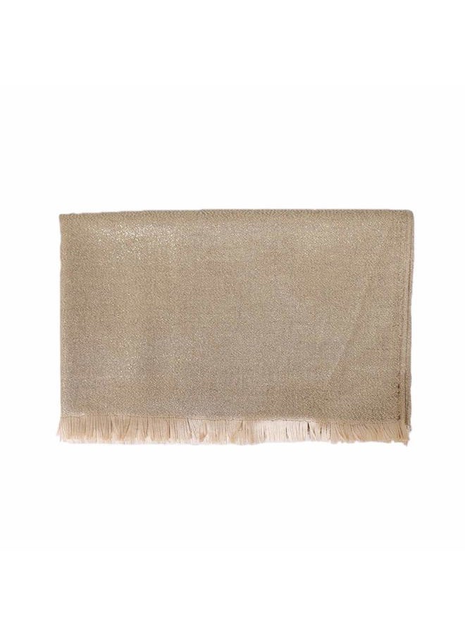 LMVERNA Women's Sparkling Metallic Soft Pashmina Shawls and Wraps Scarf in Solid Colors, Gold, M - Image 5