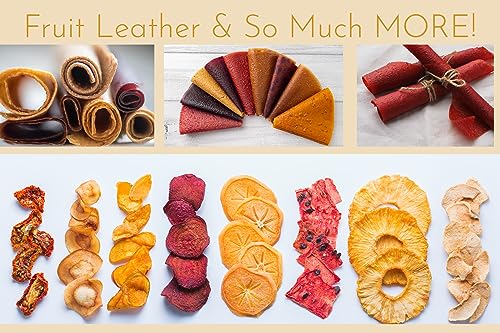 Bright Kitchen 4 Fruit Leather Silicone Dehydrator Sheets with EDGES - NON-Toxic for Nesco Round Dehydrators Lip Mold Hold Batter Liquids Fruit Roll Up Fruit Leather Circle ReUsable Flexible Non Stick - Image 2