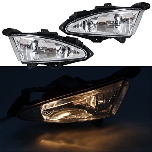 Silscvtt 2Pcs Fog Lights Assembly Replacement for Hyundai Elantra 2007-2010 with Bulbs Driving Fog Lights Lamp Kit Driver & Passenger Side - Image 3
