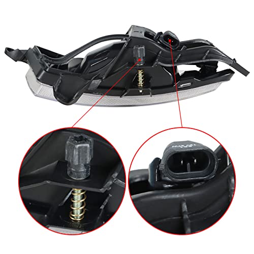 Silscvtt 2Pcs Fog Lights Assembly Replacement for Hyundai Elantra 2007-2010 with Bulbs Driving Fog Lights Lamp Kit Driver & Passenger Side - Image 5