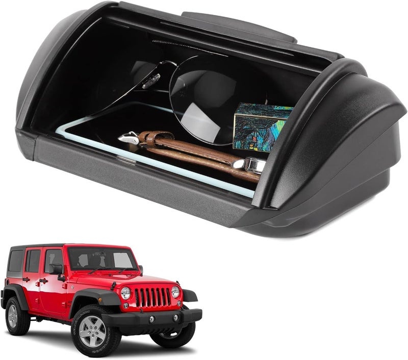 Dashboard Storage Organizer Tray For Jeep Wrangler JK JKU 2011-2018, Interior Dash Tray Box For Sahara, Sport And Rubicon - Image 1